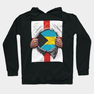 Bahamas Flag English Flag Ripped - Gift for Bahamian From Bahamas Hoodie